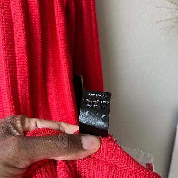 NEW Tuckernuck Pomander Place Red Adi Knit Long Sleeve Mini Dress Size M‎ - Picture 9 of 9